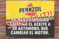 dp-191101-31 Pennzoil / 1990's W-side Plastic Sign