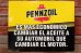 画像1: dp-191101-31 Pennzoil / 1990's W-side Plastic Sign (1)