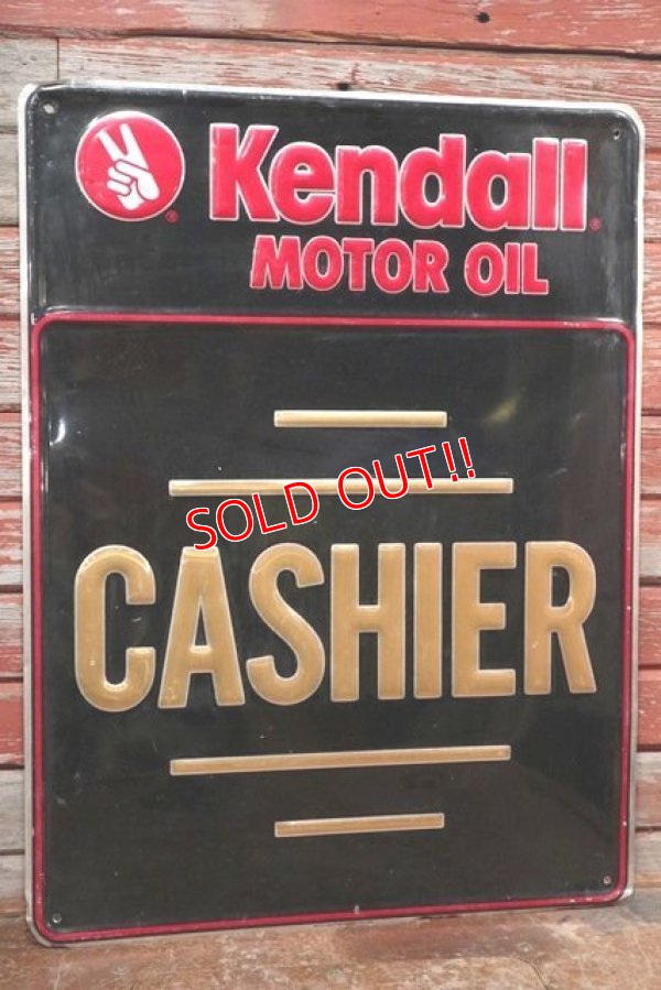 画像1: dp-191101-27 Kendall / 1980's CASHIER Sign