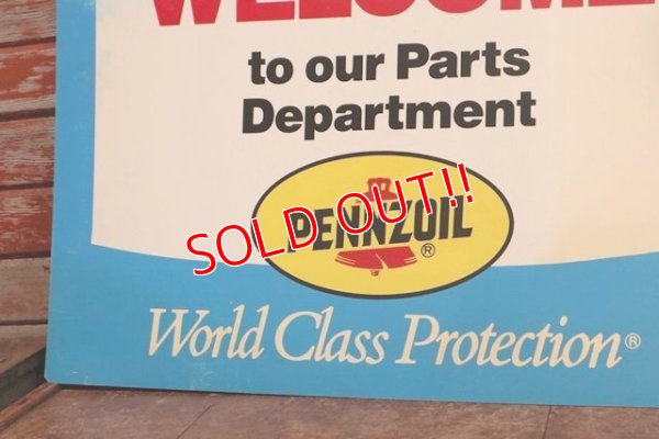 画像5: dp-191101-30 Pennzoil / 1990's W-side Plastic Sign "WELCOME"
