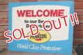 dp-191101-30 Pennzoil / 1990's W-side Plastic Sign "WELCOME"