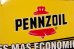 画像2: dp-191101-31 Pennzoil / 1990's W-side Plastic Sign (2)