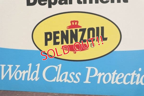 画像2: dp-191101-30 Pennzoil / 1990's W-side Plastic Sign "WELCOME"