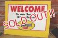 dp-191101-28 Pennzoil / 1990's W-side Plastic Sign "WELCOME"