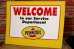 画像1: dp-191101-28 Pennzoil / 1990's W-side Plastic Sign "WELCOME" (1)