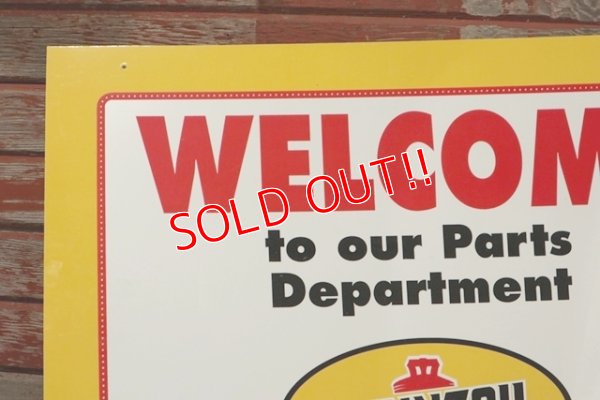 画像4: dp-191101-28 Pennzoil / 1990's W-side Plastic Sign "WELCOME"