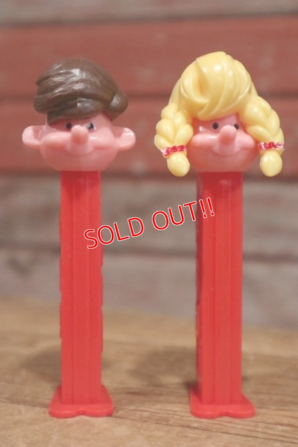 画像1: ct-191201-25 PEZ Boy & Girl / 1990's PEZ Dispenser set of 2