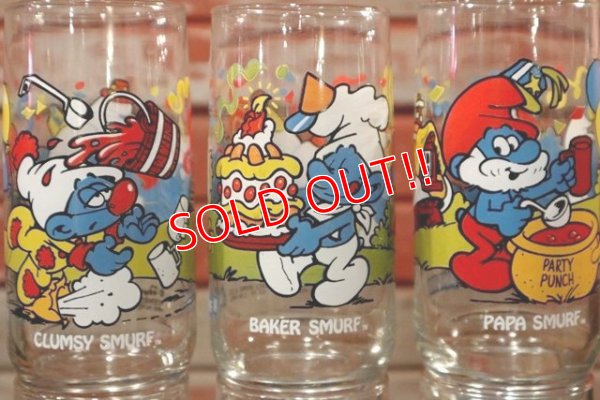 画像2: gs-191201-01 Smurfs / Hardee's 1983 Promotion Glass Complete Set