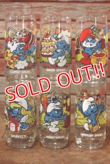 gs-191201-01 Smurfs / Hardee's 1983 Promotion Glass Complete Set