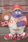 ct-191211-08 McDonald's / Grimace 1988 Pillow Doll "Baseball"