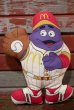 画像1: ct-191211-08 McDonald's / Grimace 1988 Pillow Doll "Baseball" (1)