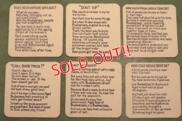 画像8: ct-200101-28 【PRICE DOWN!!】Budweiser / BUD MAN 1970's-1980's Coaster Set