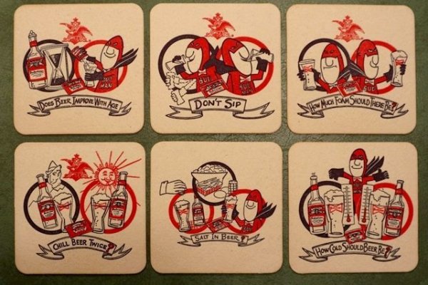 画像1: ct-200101-28 【PRICE DOWN!!】Budweiser / BUD MAN 1970's-1980's Coaster Set