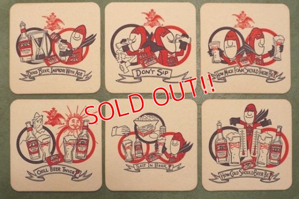 画像1: ct-200101-28 【PRICE DOWN!!】Budweiser / BUD MAN 1970's-1980's Coaster Set