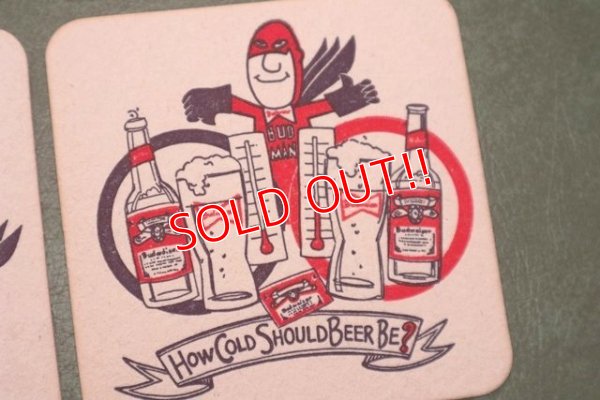 画像5: ct-200101-28 【PRICE DOWN!!】Budweiser / BUD MAN 1970's-1980's Coaster Set