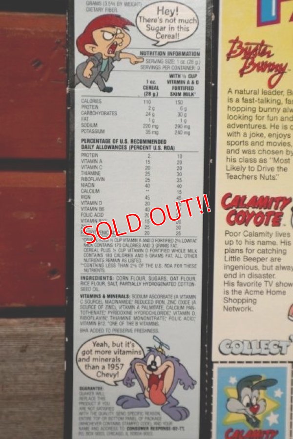画像10: ct-191211-53 Tiny Toon / Qaker Oats 1990 Cereal Box