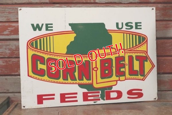 画像1: dp-200101-18 CORN BELT FEEDS / Vintage Steel Sign