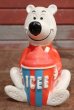 画像1: ct-200201-03 Icee Bear / 1970'sSoft Vinyl Coin Bank (1)