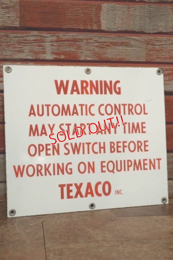 画像1: dp-200201-14 TEXACO / Vintage "WARNING" Sign