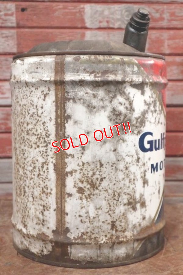 画像5: dp-200201-25 Gulfpride / 1960's 5 Gallons Motor Oil Can