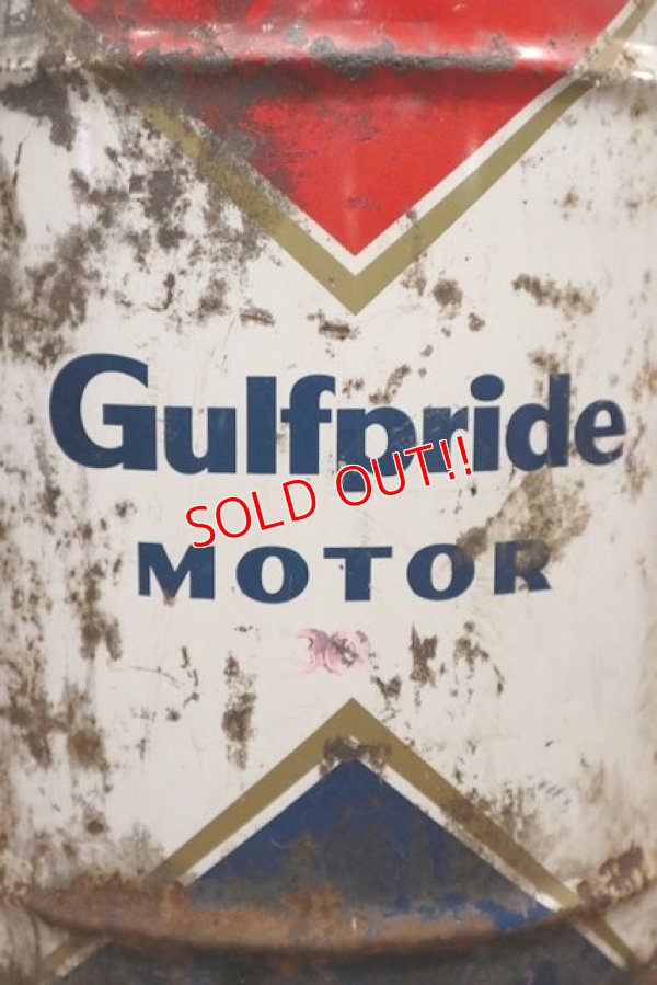 画像2: dp-200201-25 Gulfpride / 1960's 5 Gallons Motor Oil Can