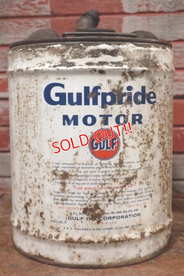 画像3: dp-200201-25 Gulfpride / 1960's 5 Gallons Motor Oil Can