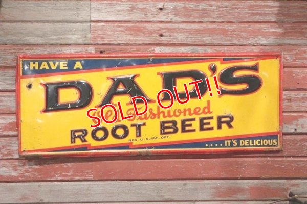 画像2: dp-190605-04 DAD'S ROOT BEER / 1950's Metal Sign