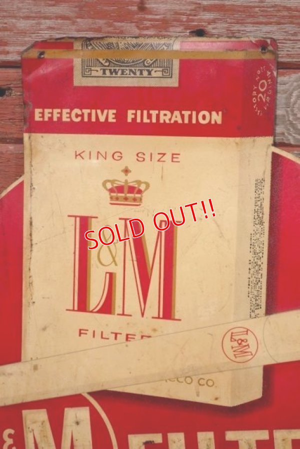 画像2: dp-190605-04 L&M Cigarette / 1950's Metal Sign