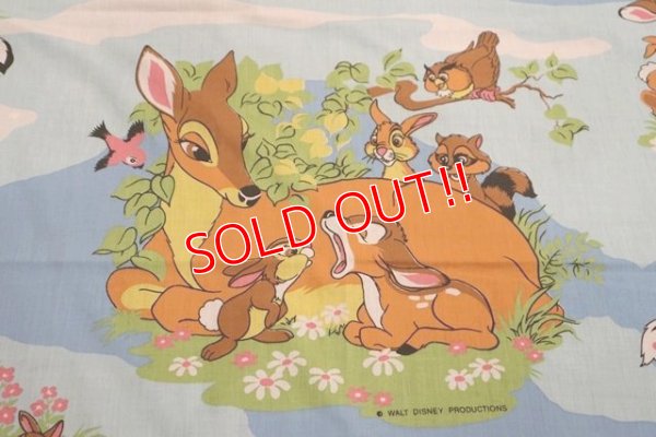 画像3: ct-200201-74 Bambi / 1970's Flat Sheet (Twin)
