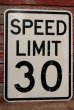 画像1: dp-200201-29 Road Sign "SPEED LIMIT 30 " (1)