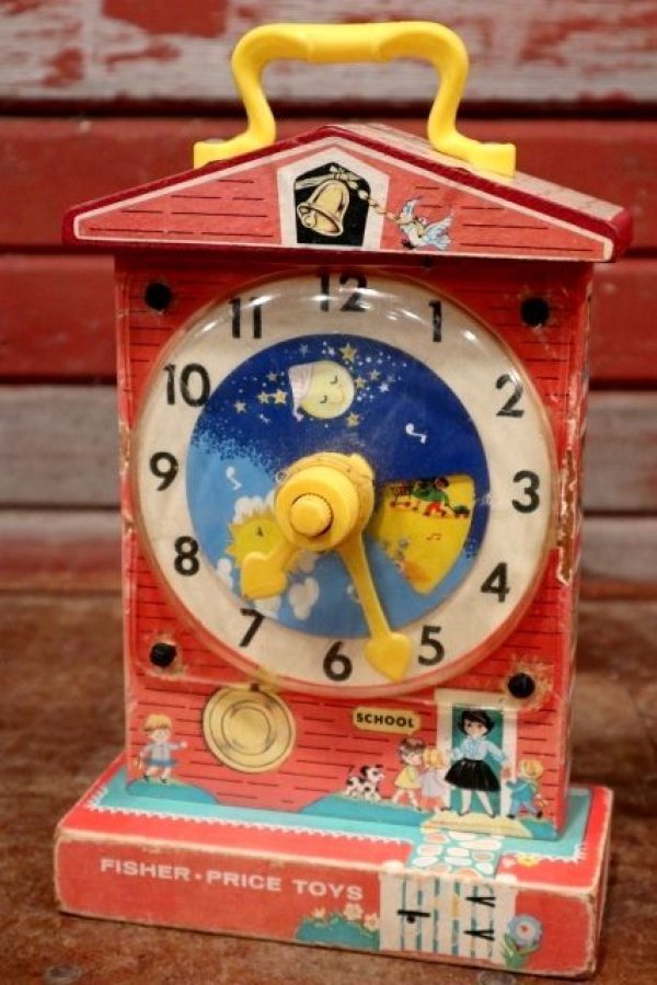 画像1: ct-200101-29 Fisher-Price Toys / 1968 Teaching Clock