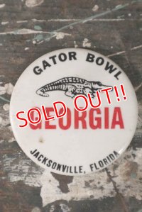 dp-200301-07 GATOR BOWL GEORGIA / Vintage College Pinback