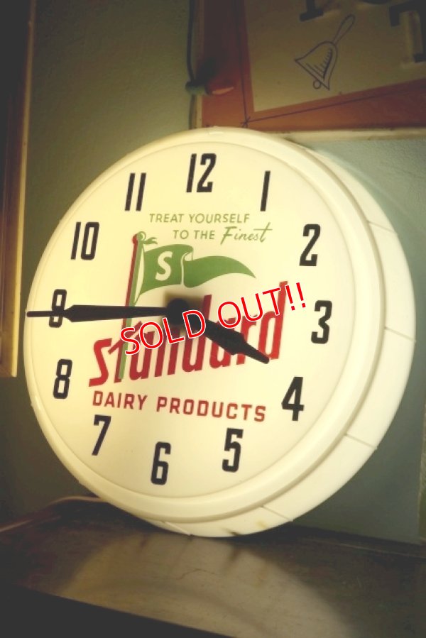 画像2: dp-200301-05 STANDARD Dairy Products / Vintage Light-Up Sign Clock