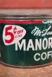 画像2: dp-200301-14 MANOR HOUSE COFFEE / Vintage Tin Can (2)