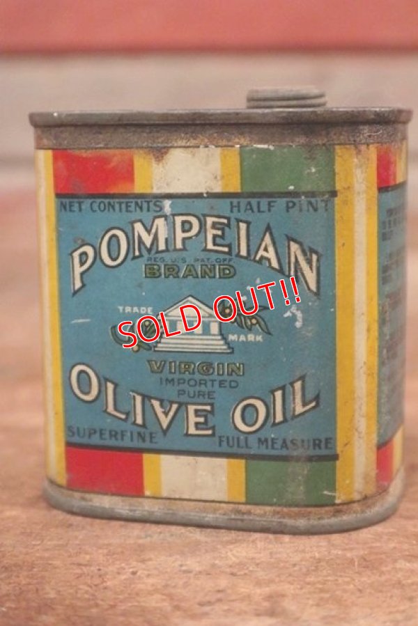 画像1: dp-200301-16 POMPEIAN / Vintage OLIVE OIL Can