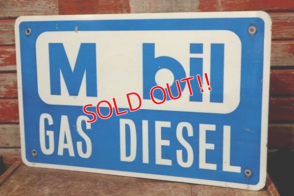 画像1: dp-200301-50 Mobil / GAS DIESEL Sign