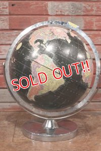 dp-200301-43 1970's Black Ocean Globe