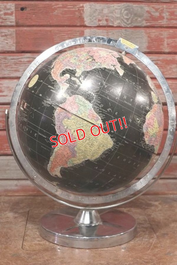 画像1: dp-200301-43 1970's Black Ocean Globe