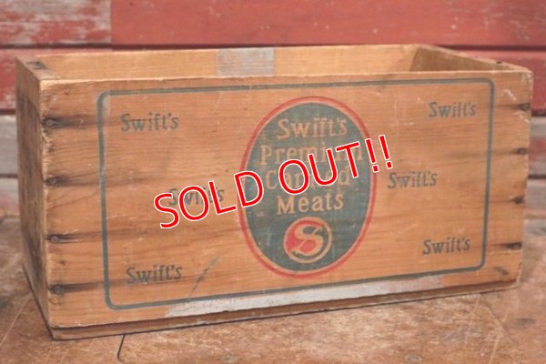 画像1: dp-200301-29 Swift's Canned Meats / Vintage Wood Box