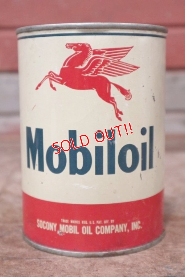 画像2: dp-200301-66 Mobiloil / 1950's 1QT Oil Can