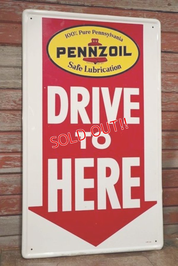 画像1: dp-200301-57 PENNZOIL / 1966 Metal Sign