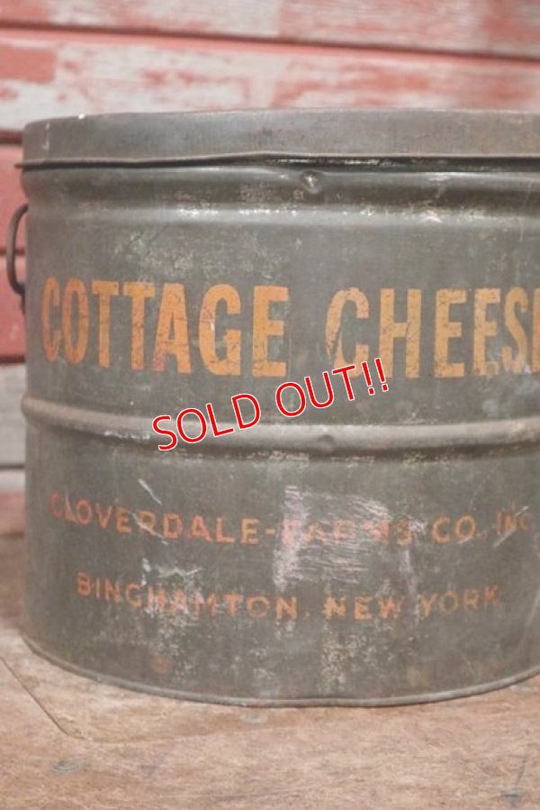 画像2: dp-200401-07 CLOVERDALE-FARM CO.,INC / Vintage Cottage Cheese Can