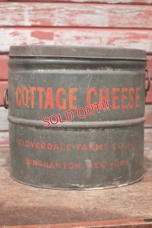 画像1: dp-200401-07 CLOVERDALE-FARM CO.,INC / Vintage Cottage Cheese Can