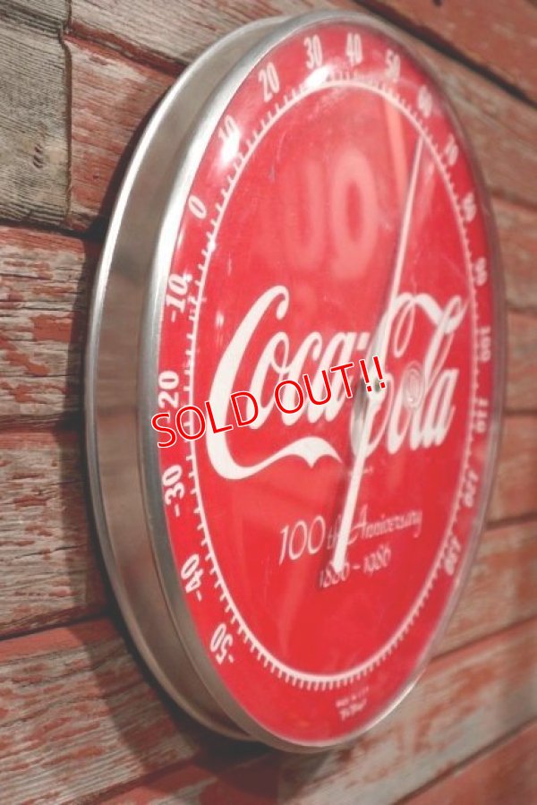 画像5: dp-200401-09 Coca Cola / 100th Anniversary 1986 Thermometer