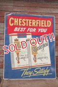 dp-200403-05 CHESTERFIELD / 1950's Metal Sign