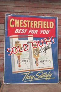 dp-200403-05 CHESTERFIELD / 1950's Metal Sign