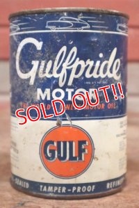 dp-200403-16 GULF / 1940's-1950's Gulfpride 1QT Motor Oil Can