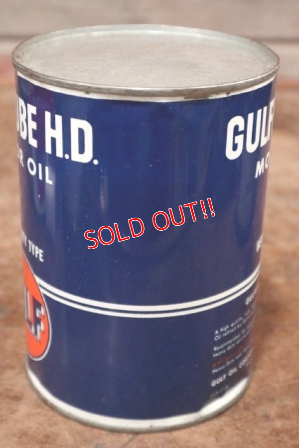 画像4: dp-200403-17 GULF / 1940's-1950's GULFLUBE H.D. 1QT Motor Oil Can