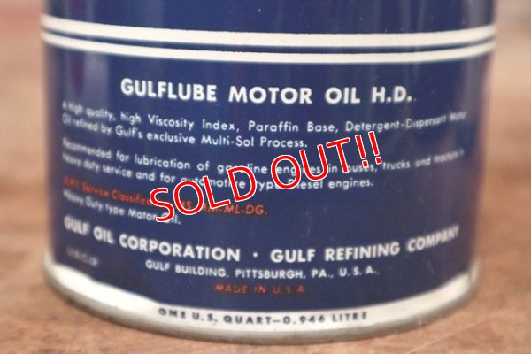 画像6: dp-200403-17 GULF / 1940's-1950's GULFLUBE H.D. 1QT Motor Oil Can