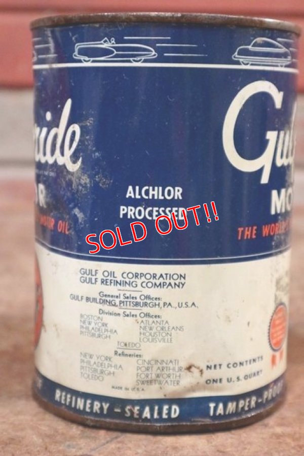 画像5: dp-200403-16 GULF / 1940's-1950's Gulfpride 1QT Motor Oil Can